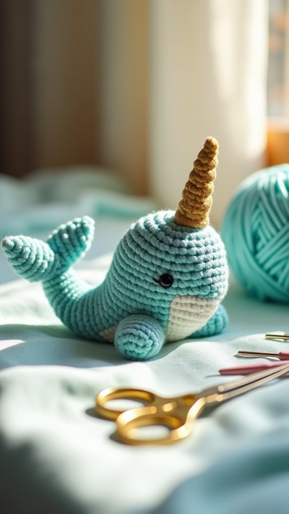 playful narwhal artwork creation