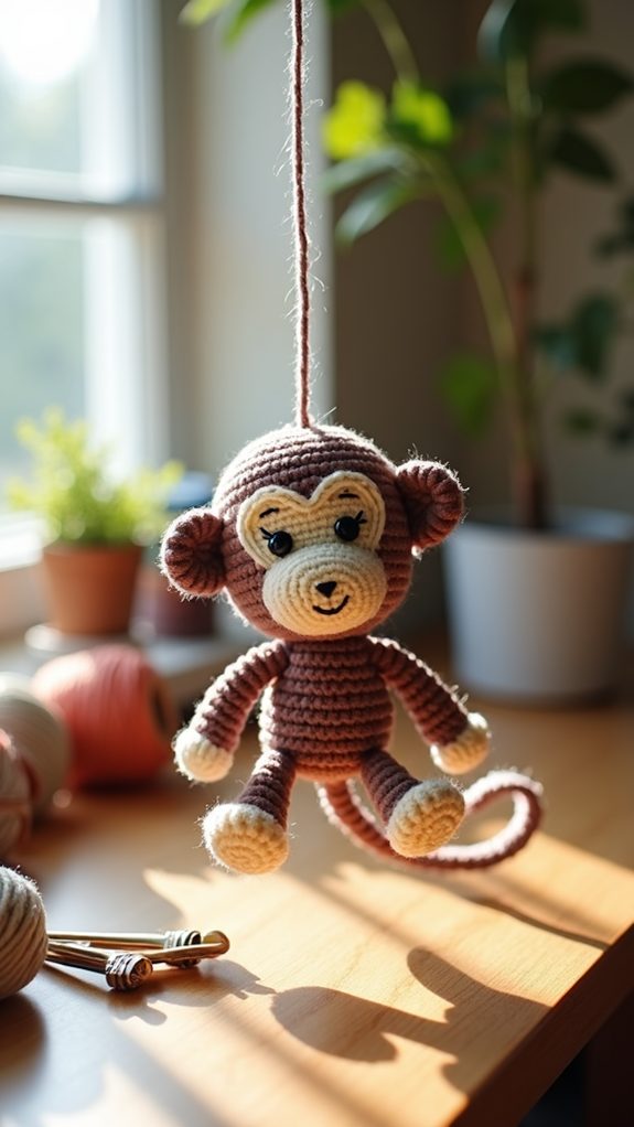 playful primate wall ornament