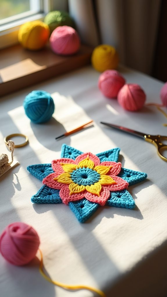 playful star embroidery design