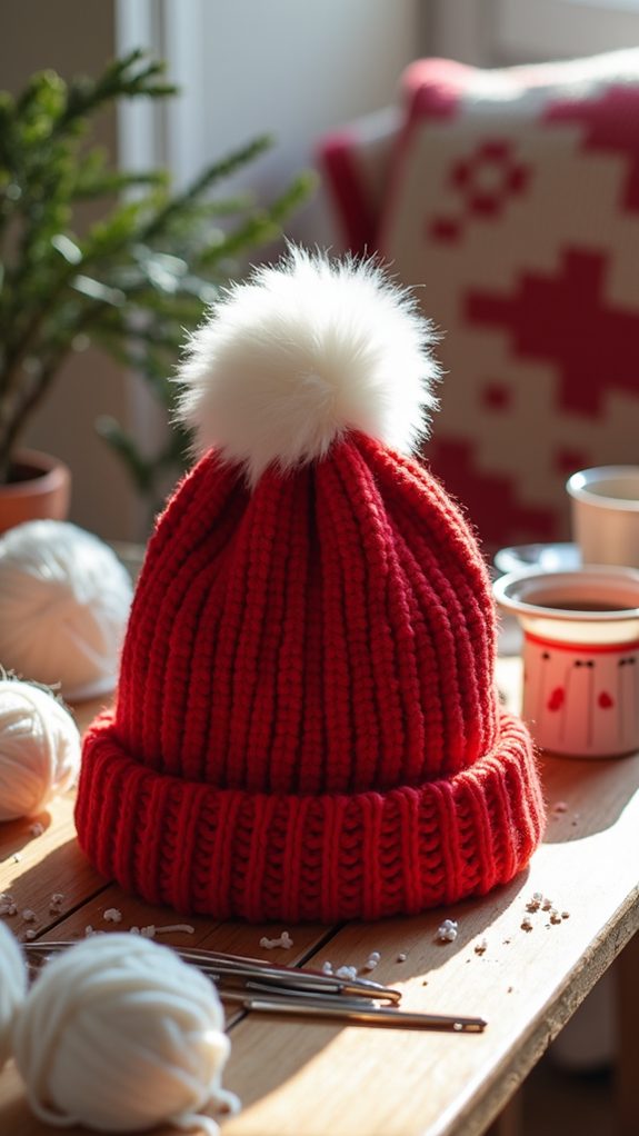 pom pom santa hat