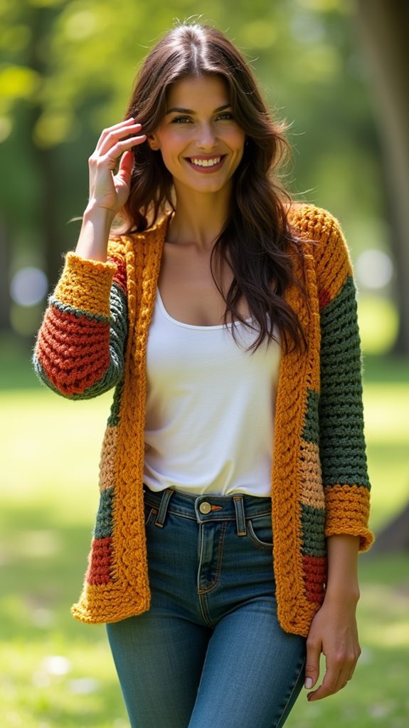 retro crochet fashion piece