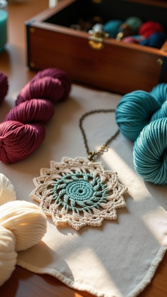 retro crochet jewelry design