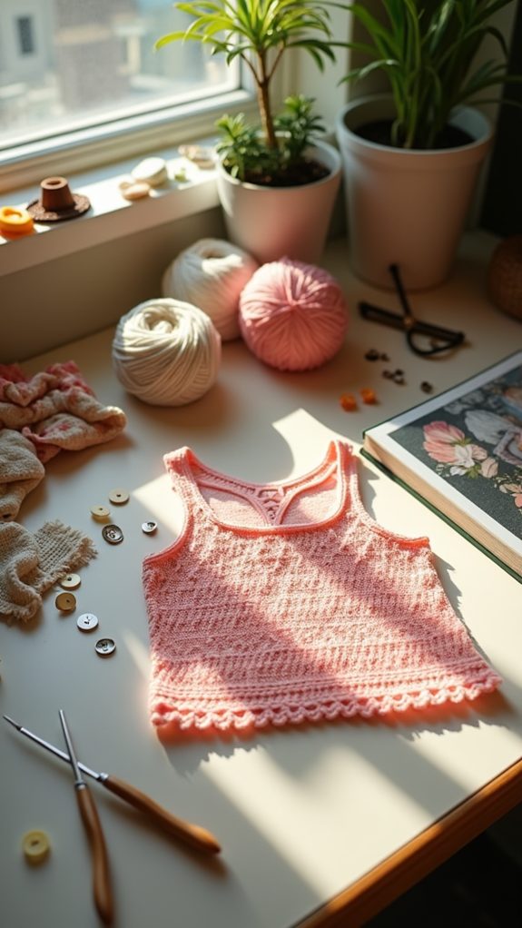 retro crochet tank top