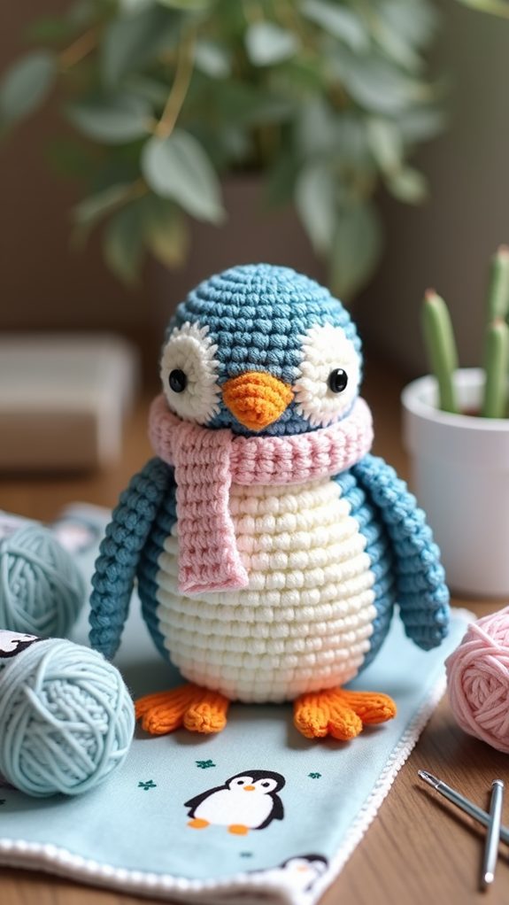 retro penguin plush toy