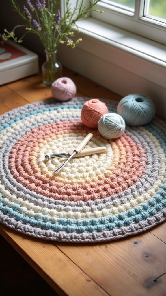 round puff stitch rug