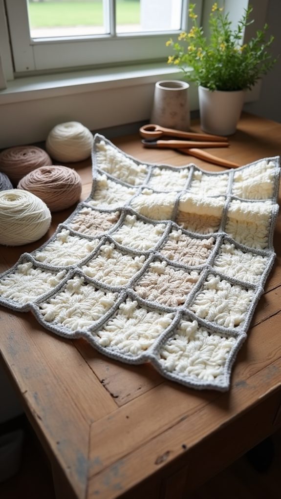 rustic farmhouse inspired blanket design