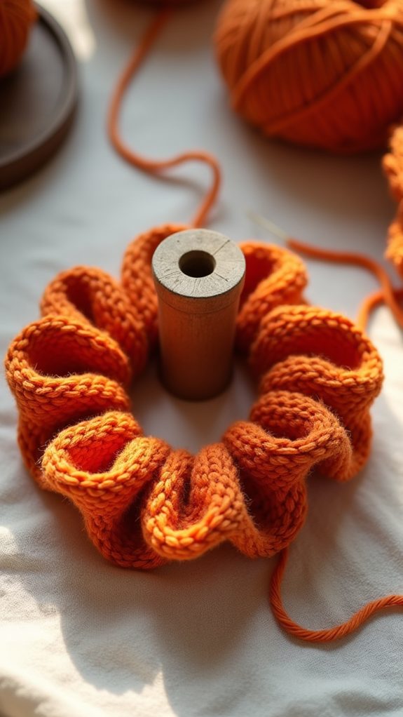 rustic orange crochet accessory