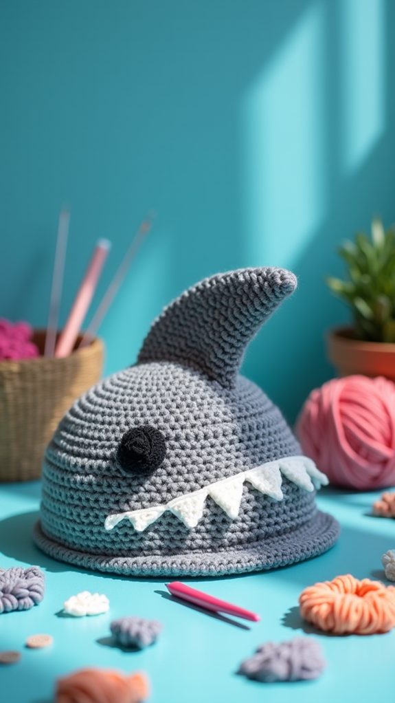 shark fin inspired headwear