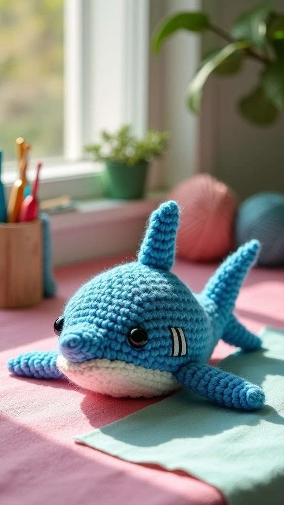 shark shaped dog chew toy
