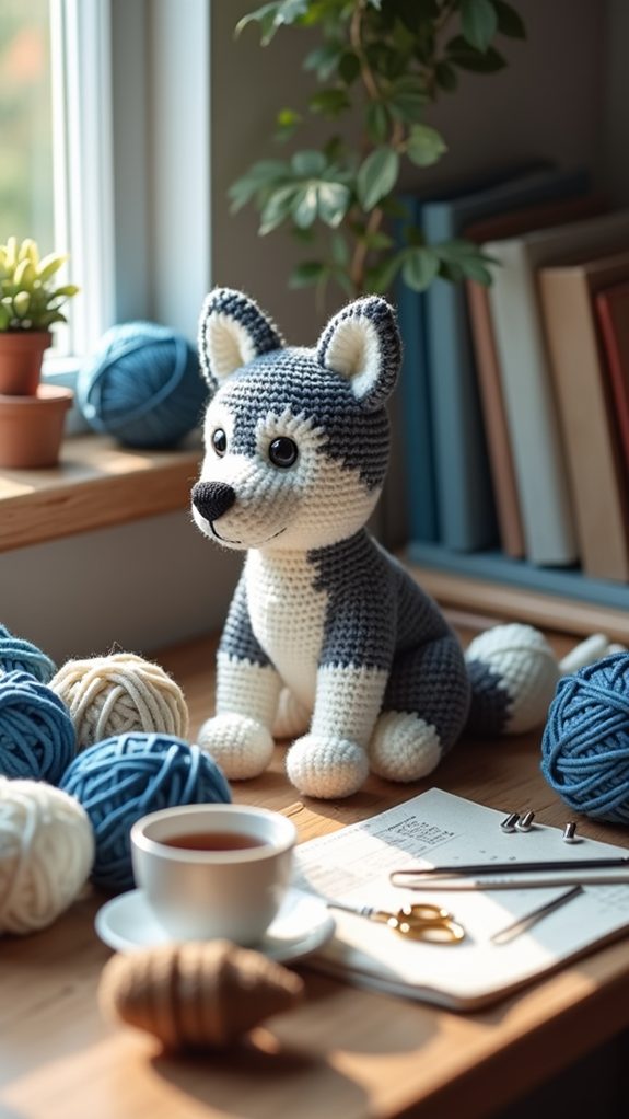 siberian husky stuffed toy