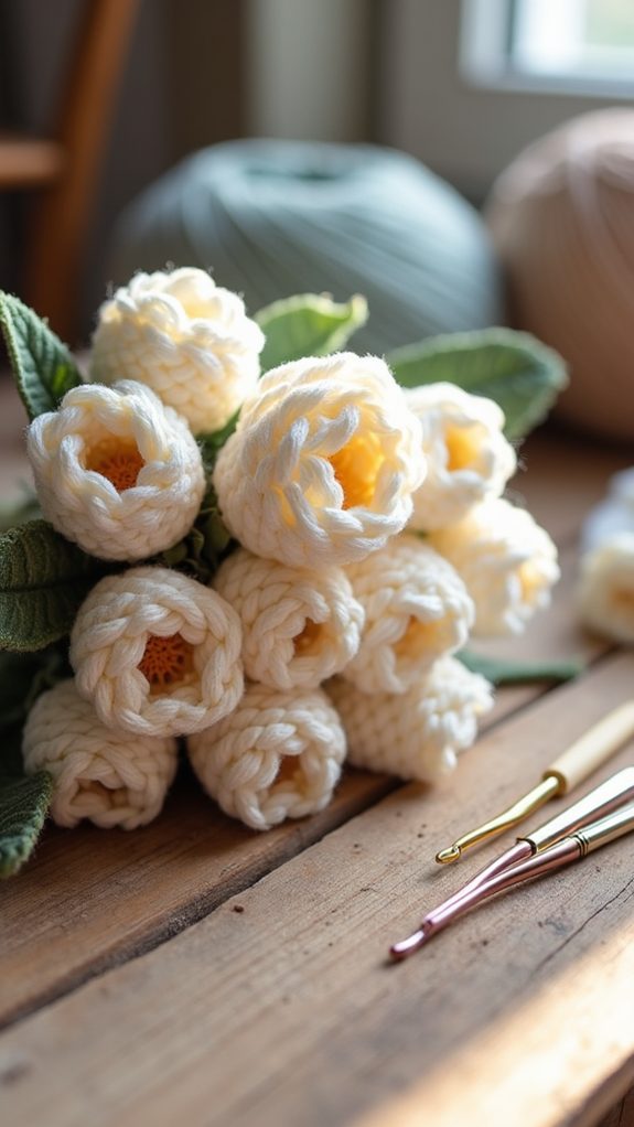 simple cotton flower arrangement