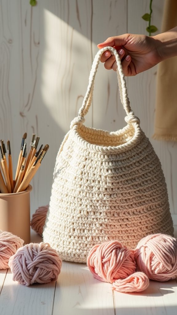 simple solid color tote