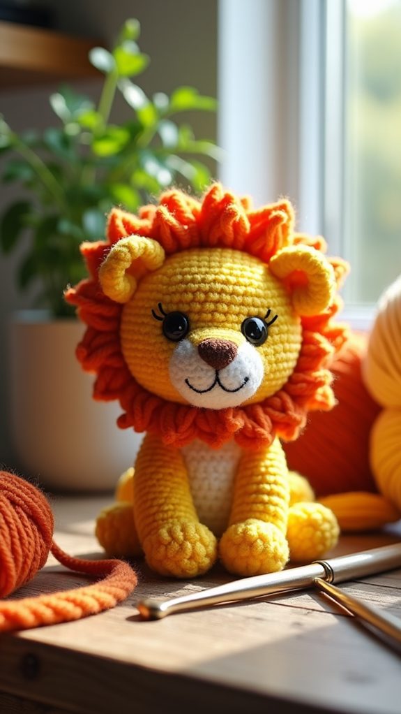 small handmade lion toy
