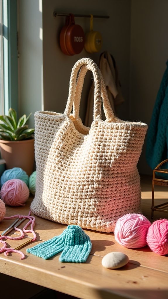 spacious coastal tote bag