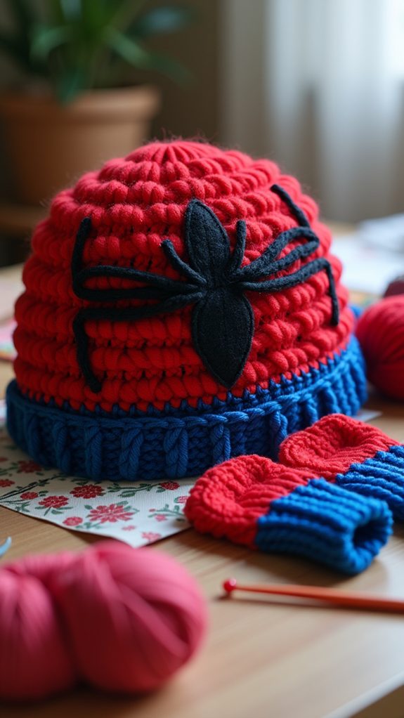 spiderman themed winter accessories set