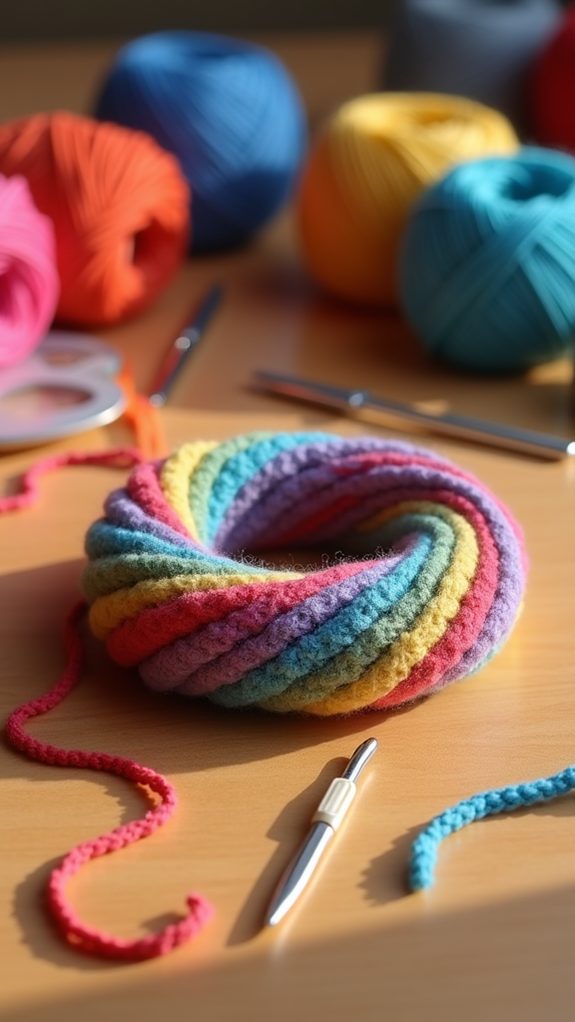 spiral patterned crochet accessory