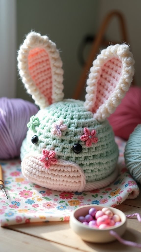 springtime floral rabbit headwear