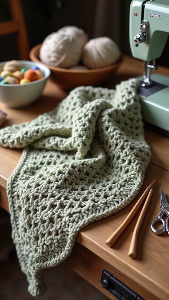 stunning moss stitch wrap