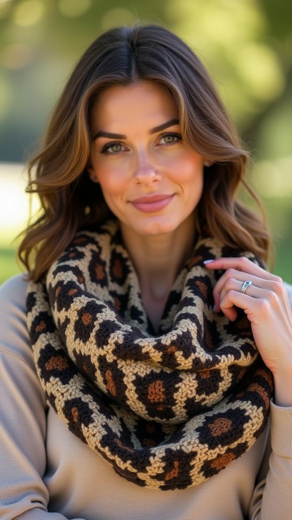 stylish animal print scarf