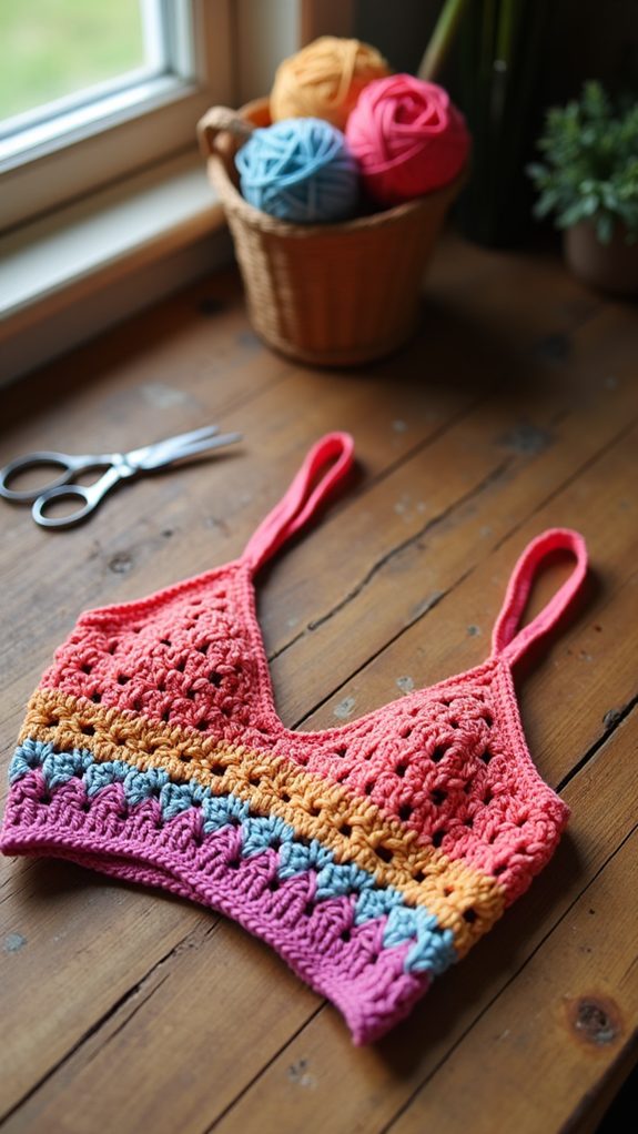 stylish athletic crochet top