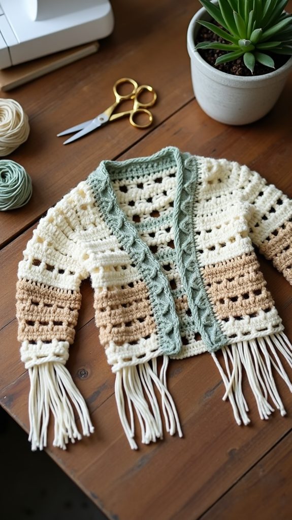 stylish bohemian fringe cover up