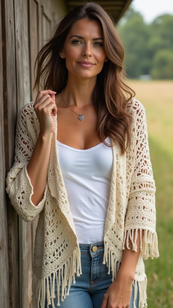 stylish bohemian knitwear piece