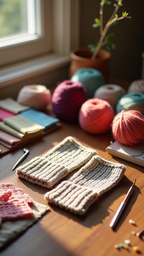 stylish crochet fingerless gloves