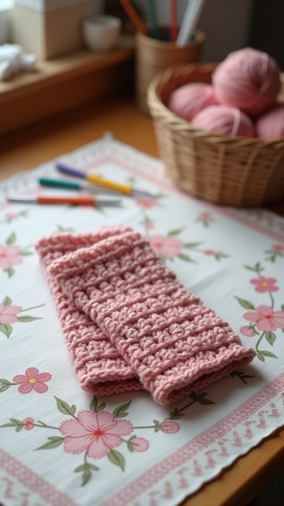stylish crochet fingerless mitts