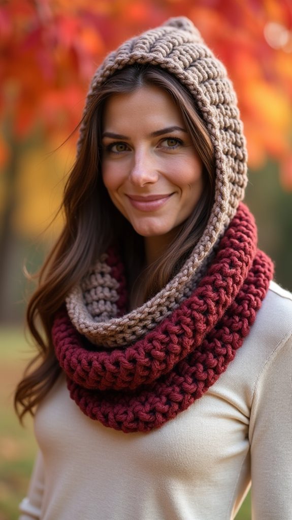 stylish crochet hooded accessory