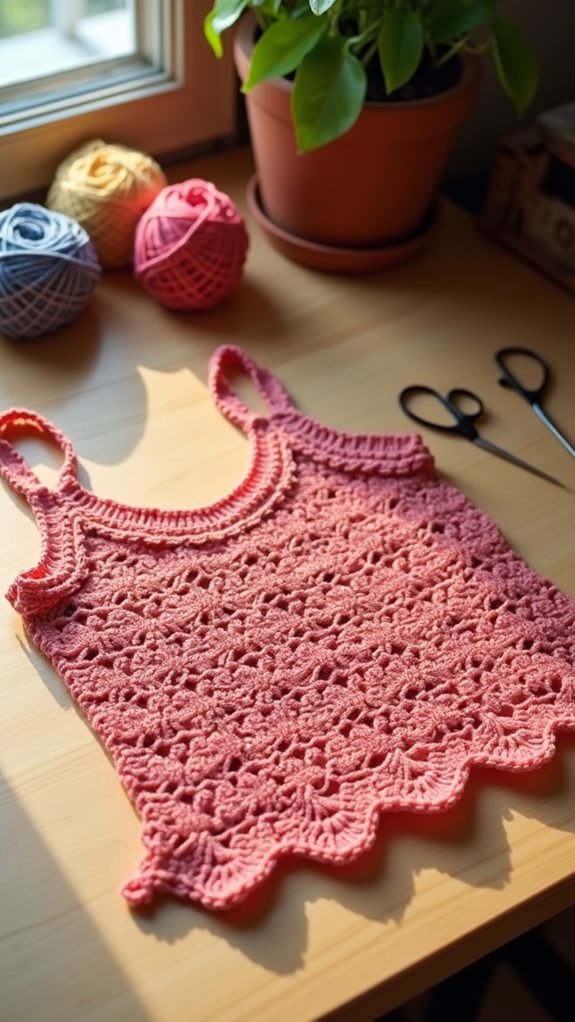 stylish crochet layered top