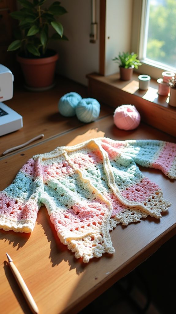stylish crochet shrug design