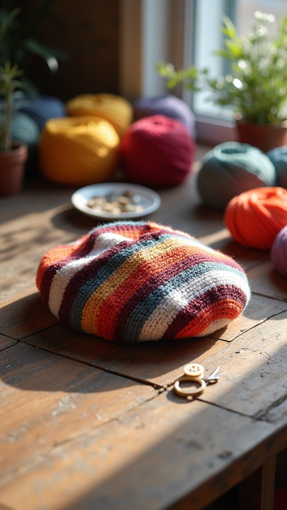 stylish crochet striped hat