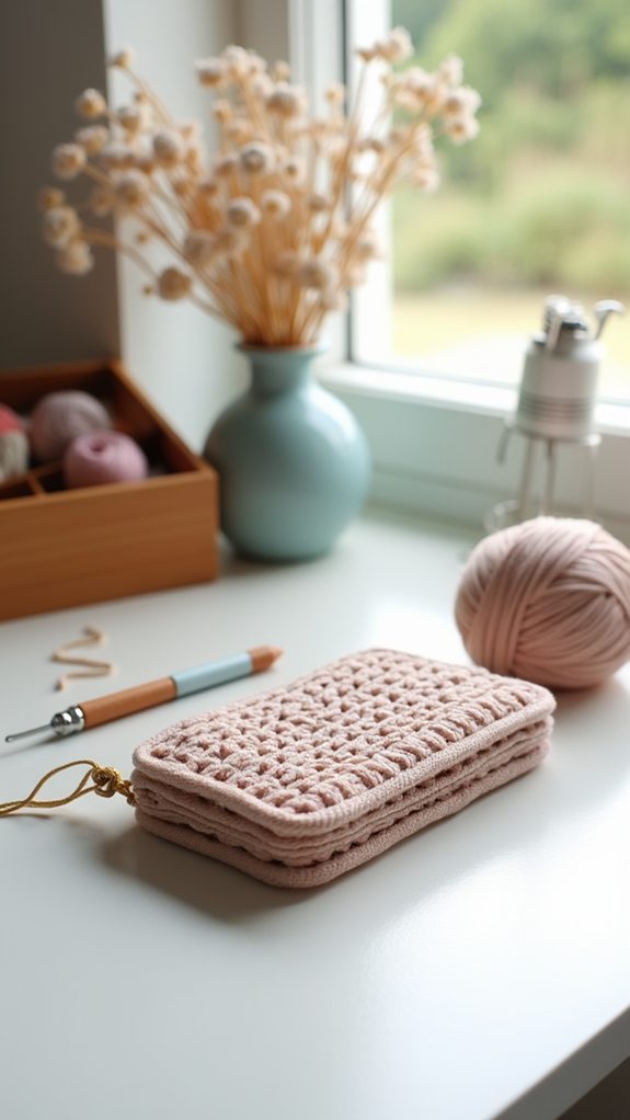 stylish crochet wallet design