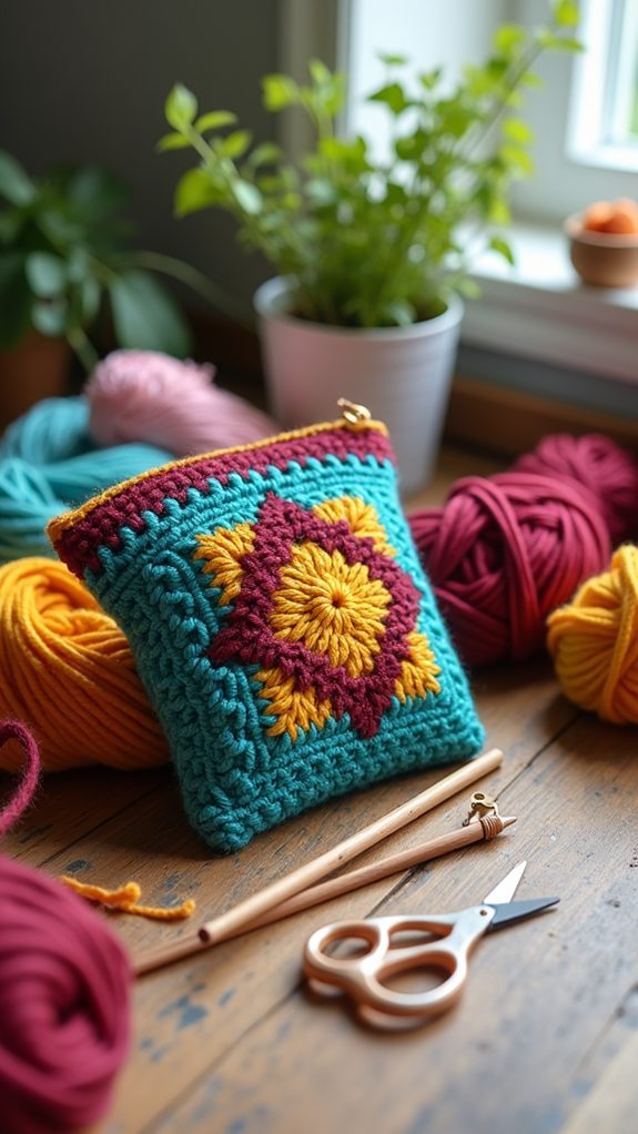 stylish geometric pattern pouch