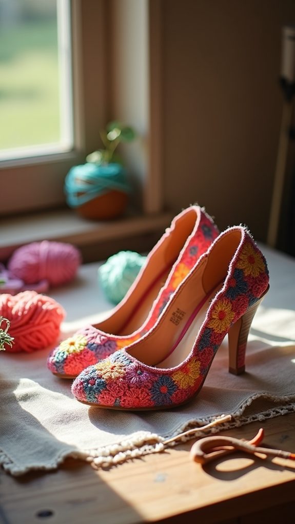 stylish handmade crochet footwear