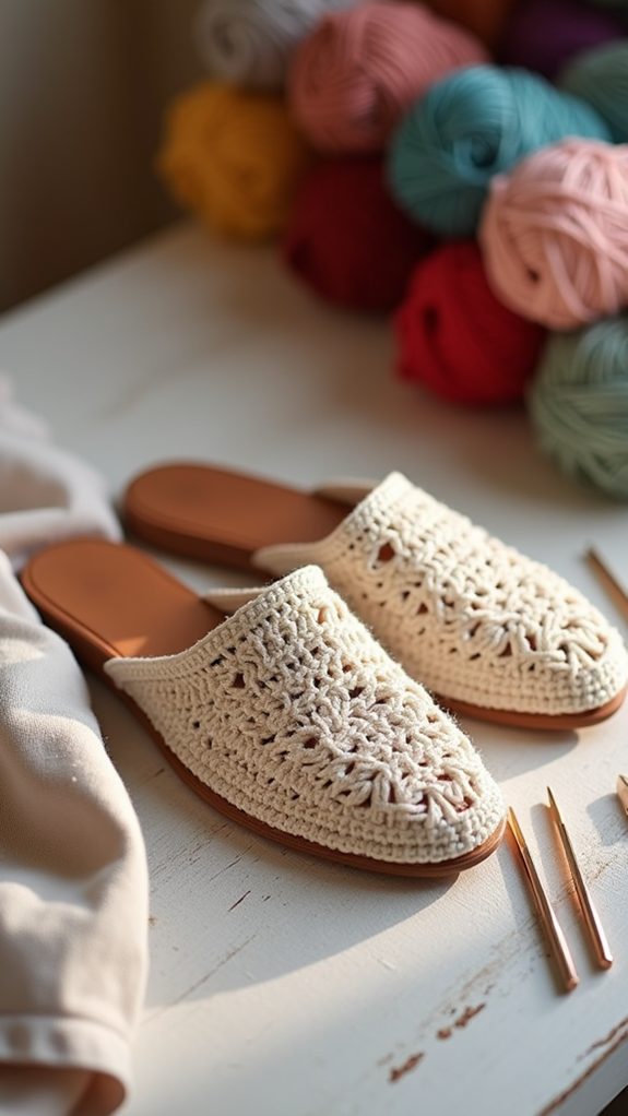 stylish handmade crochet footwear