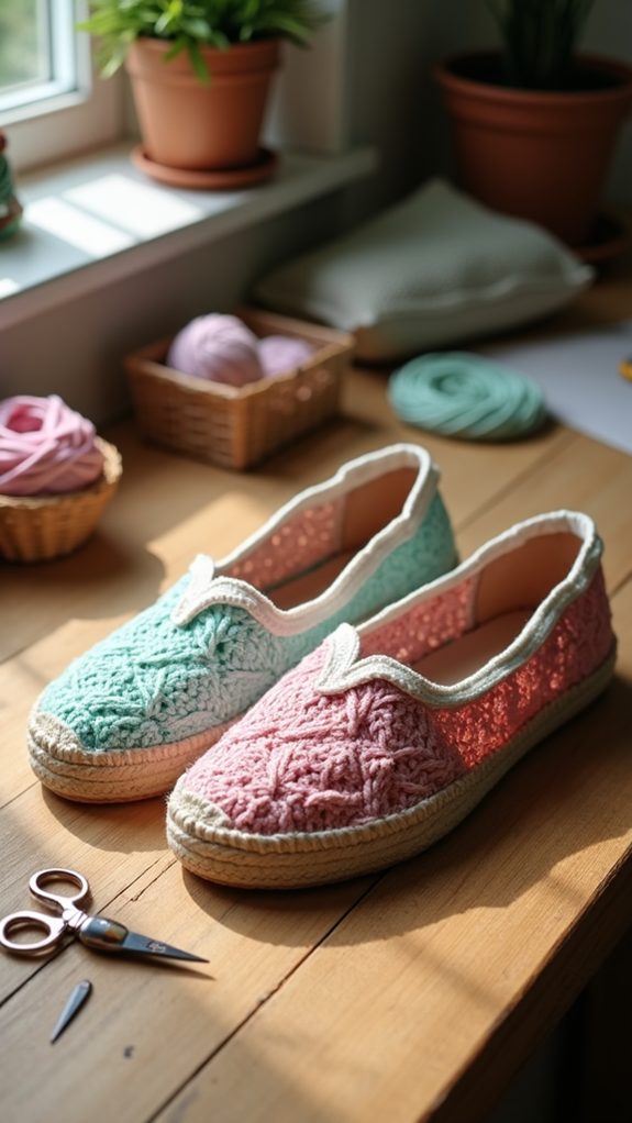 stylish handmade crochet sandals