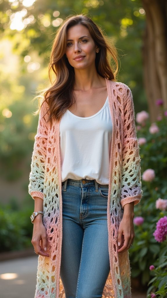 stylish hexagon cardigan design