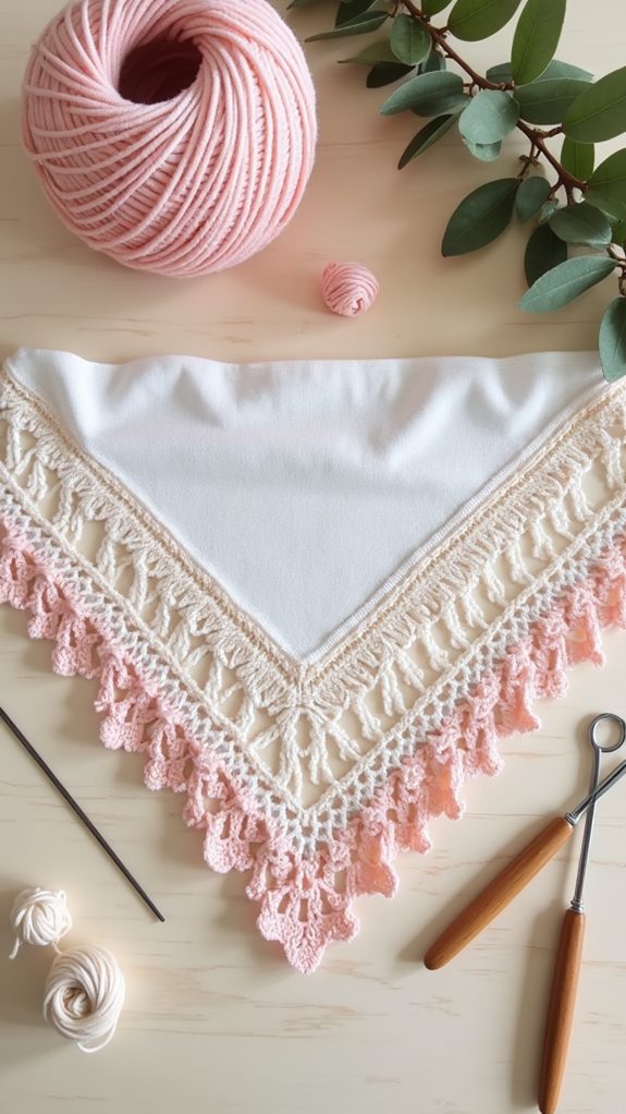 stylish lace edged headwear