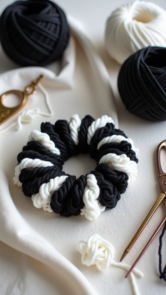 stylish monochrome hair accessory