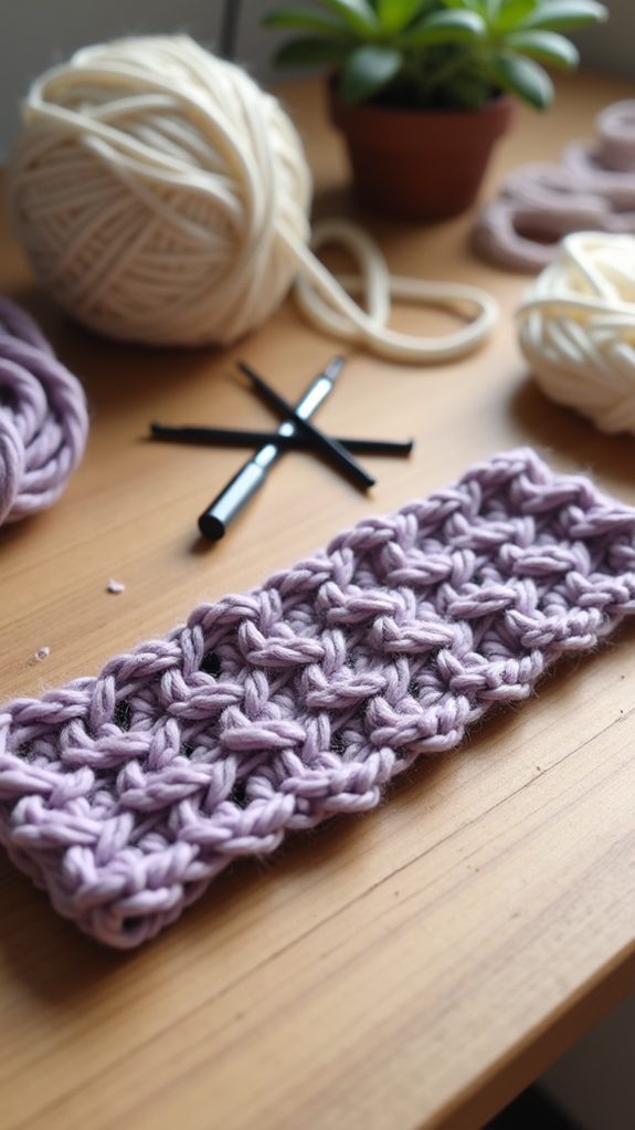 stylish moss stitch accessory