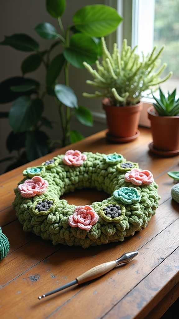 succulent wreath craft project