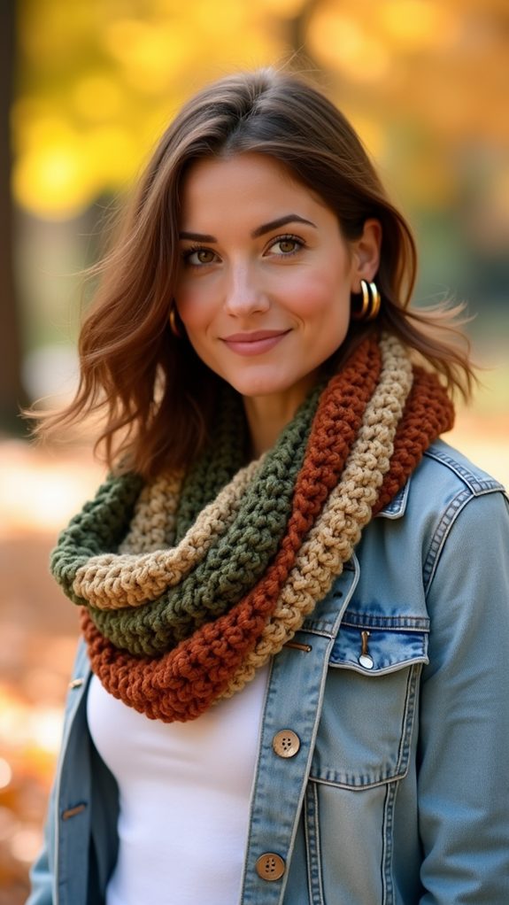 sustainable yarn scarf creation
