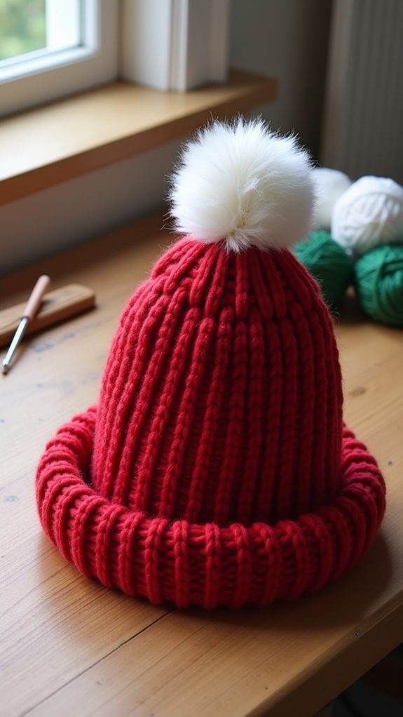 textured christmas hat design