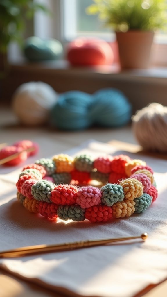 textured crochet puff stitch