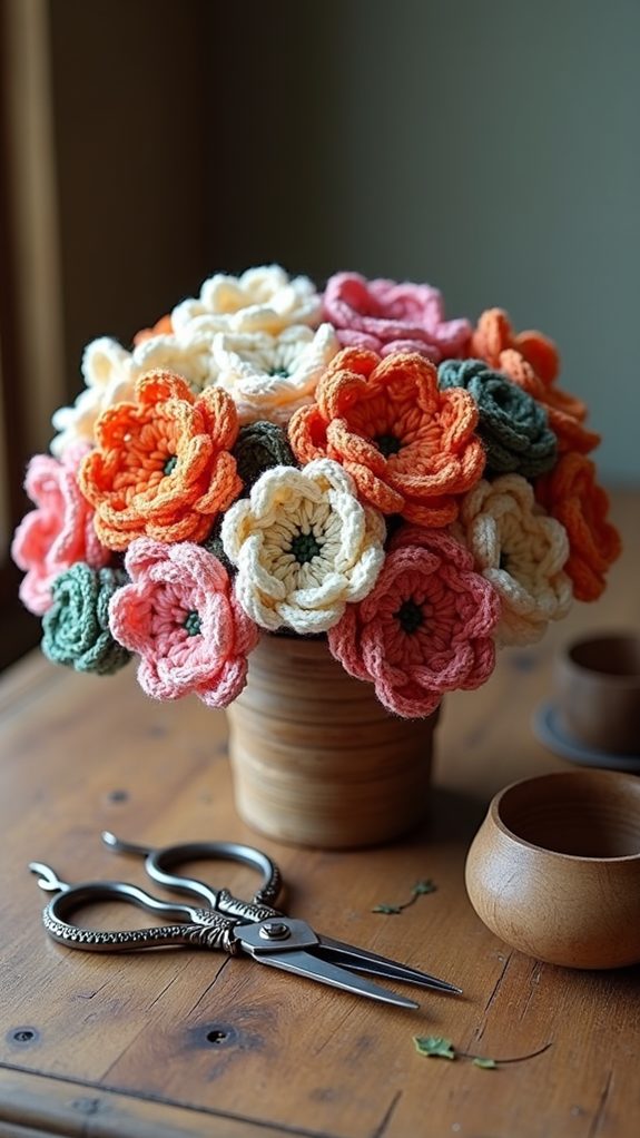 textured floral fiber blend