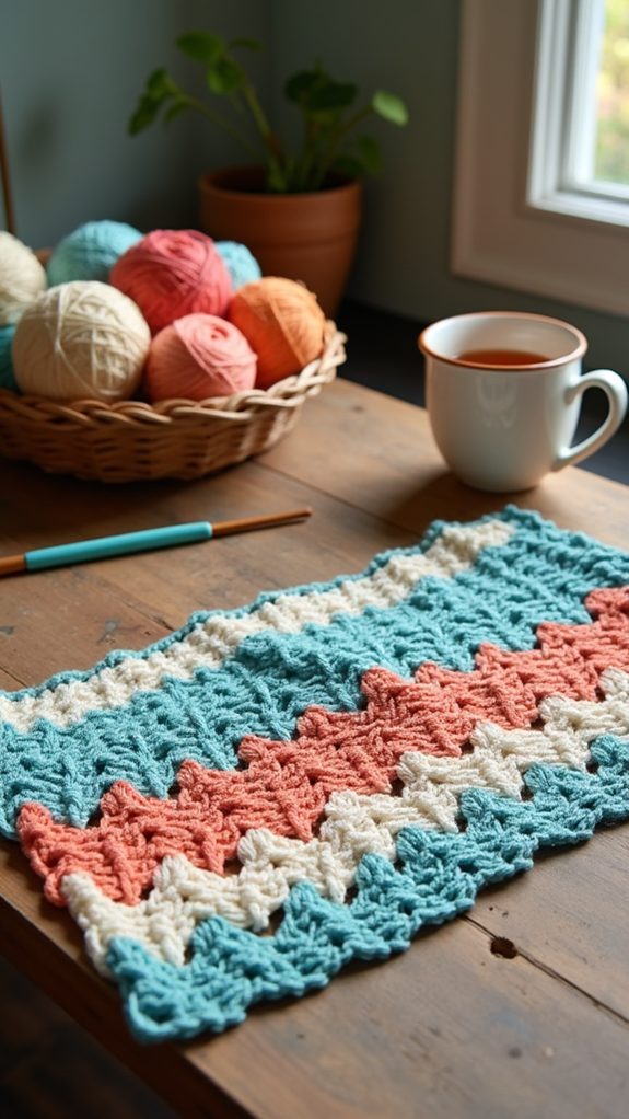 textured knit dishcloth design