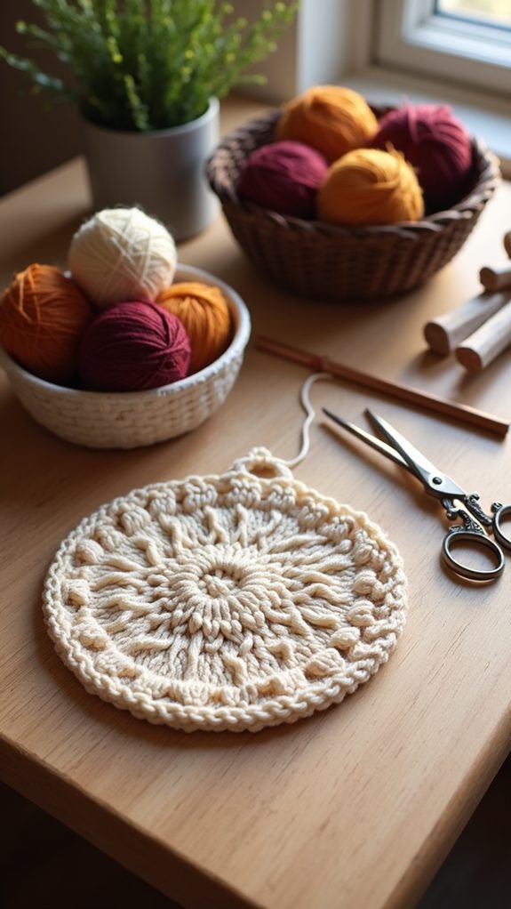 textured knit potholder design