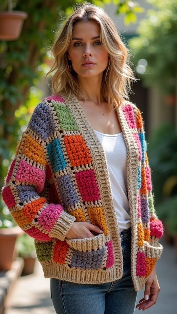 textured stitch cardigan variety