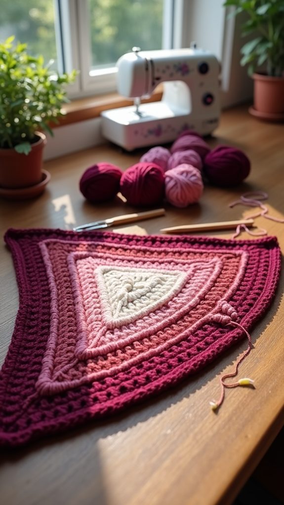 textured triangular knit design